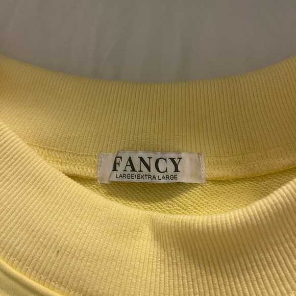 Women's Yellow Sweatshirt and Shorts Set - Picture 4 of 7